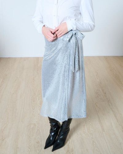 Natalie wrap midi skirt