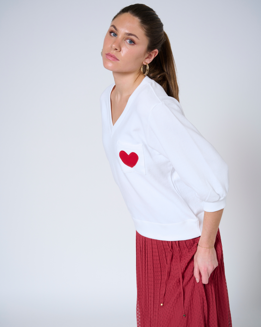 Anja V-neck sweatshirt