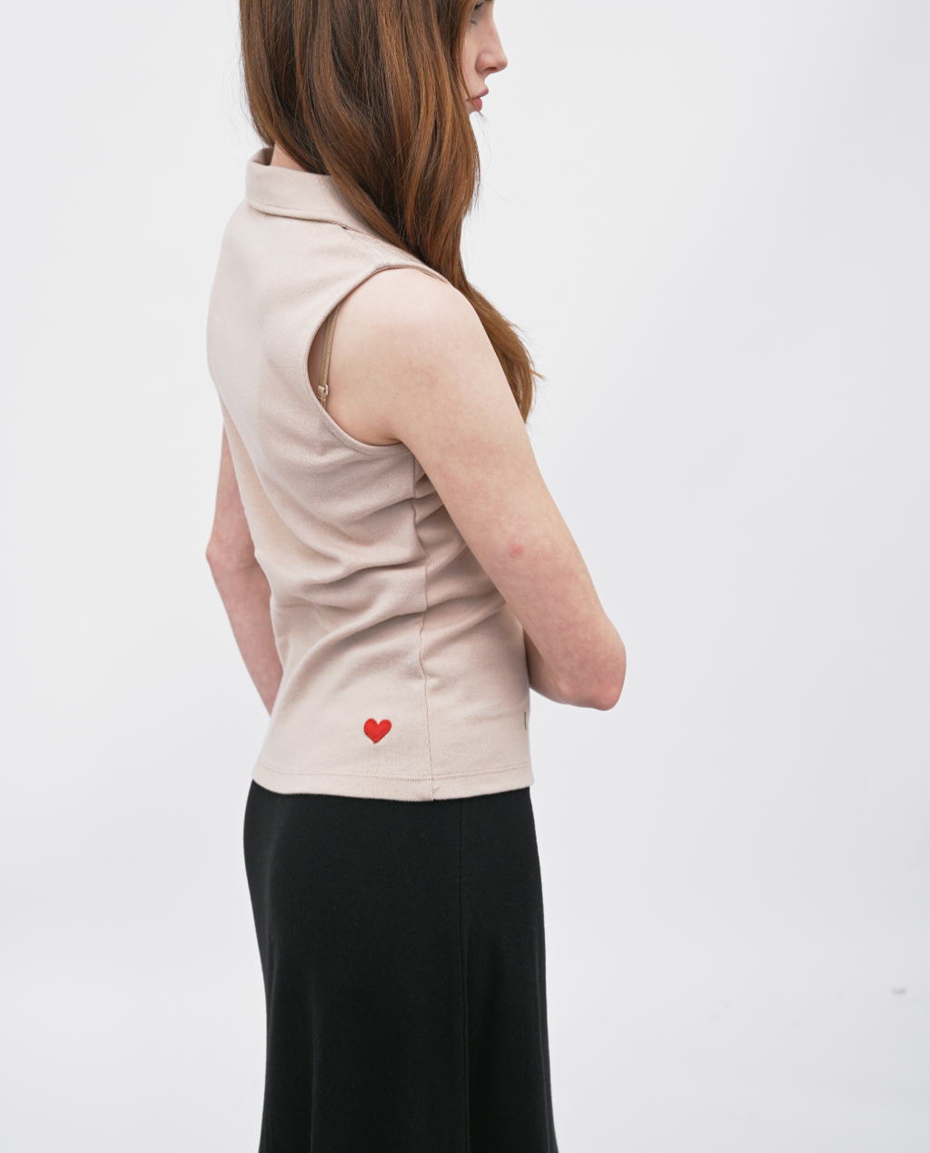 Sita sleeveless polo Top