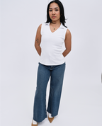 Sita sleeveless polo Top