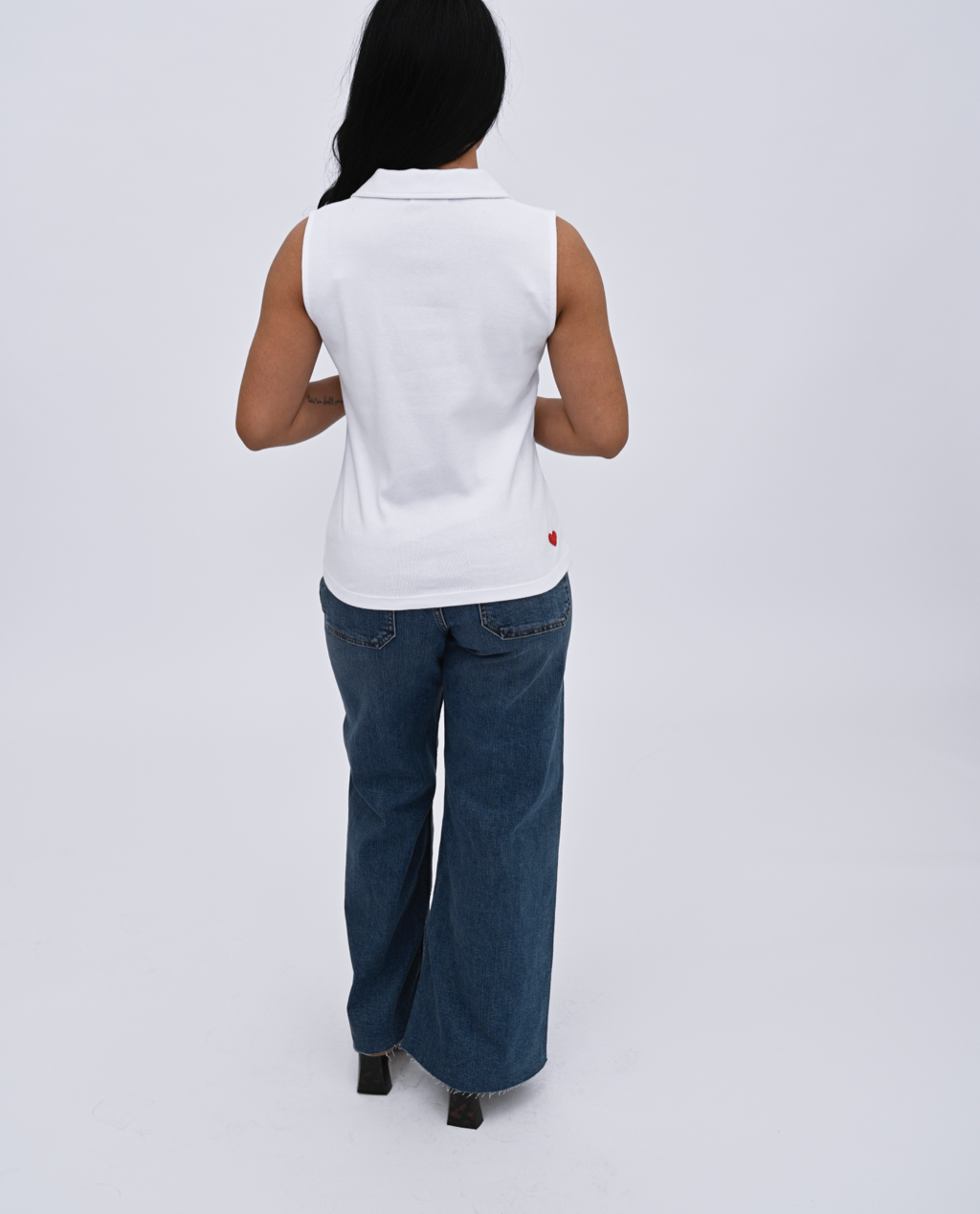 Sita sleeveless polo Top