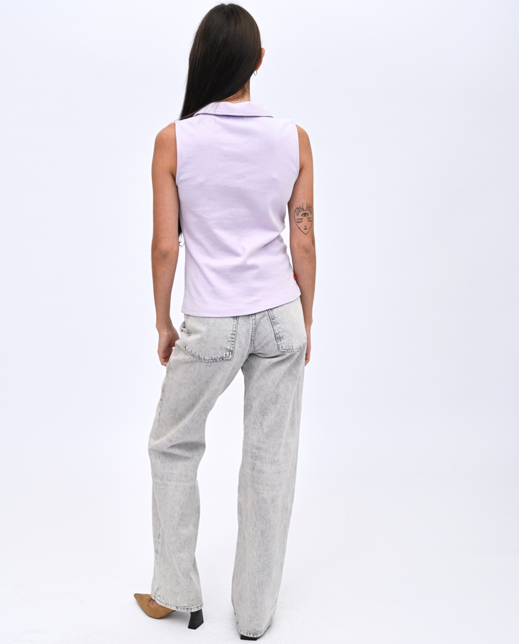 Sita sleeveless polo Top