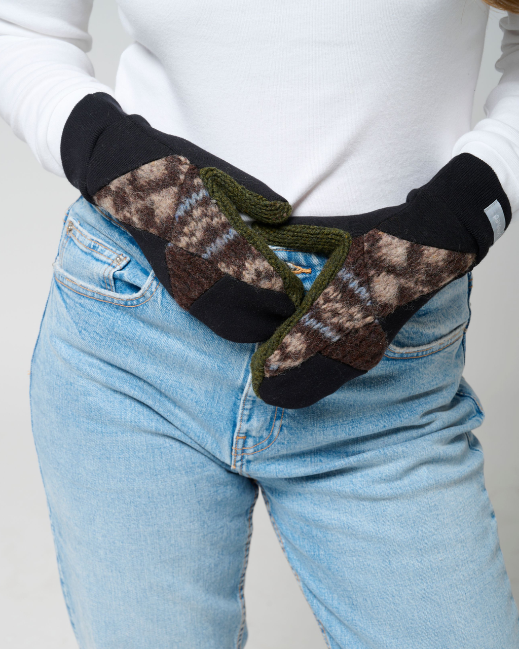 Skye Mitts with Upcycled Wool