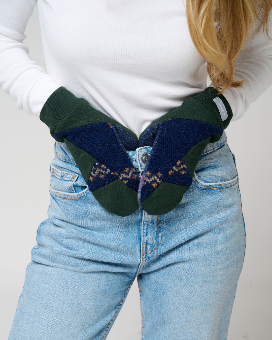 Skye Mitts with Upcycled Wool