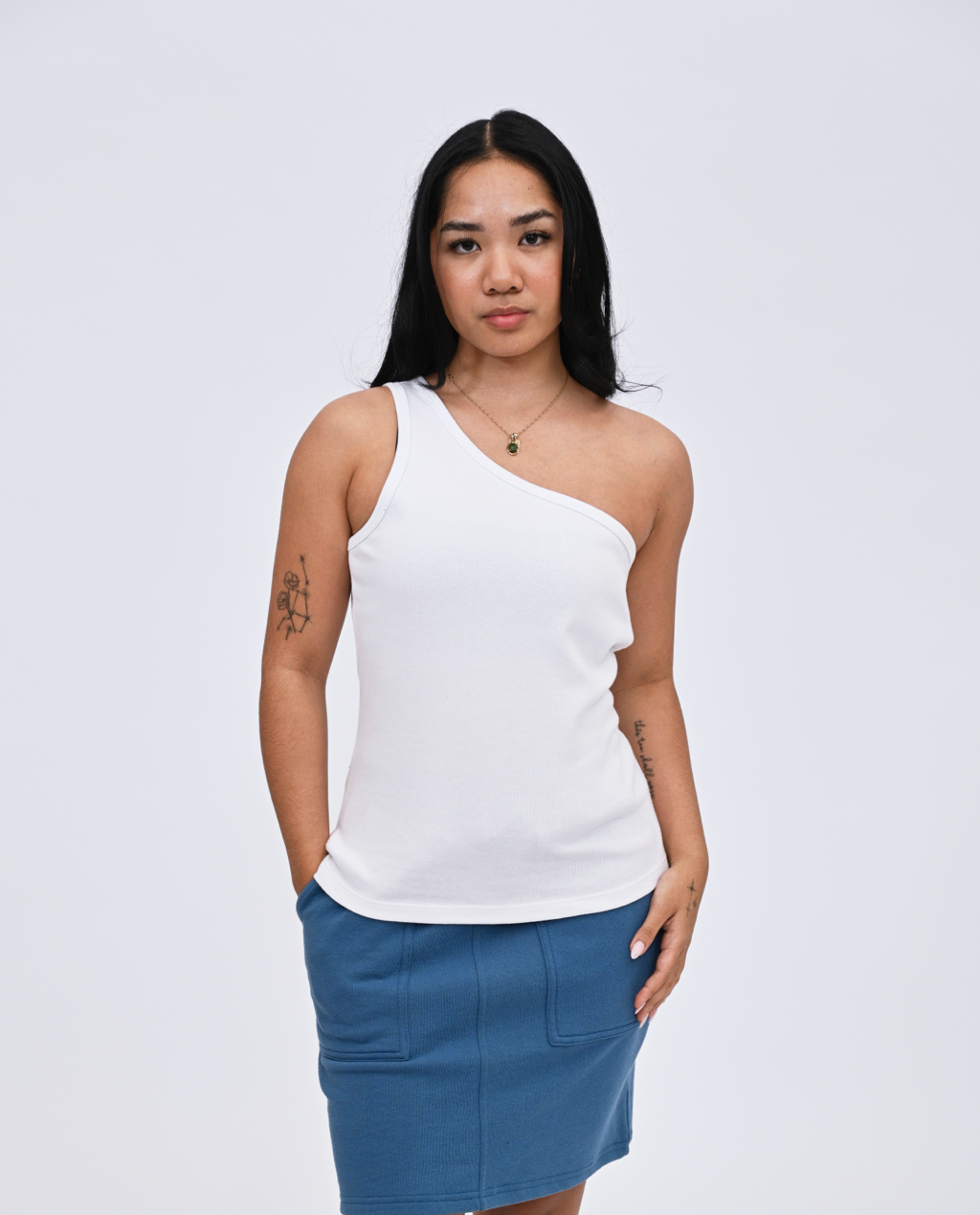 Suri one shoulder Tank Top
