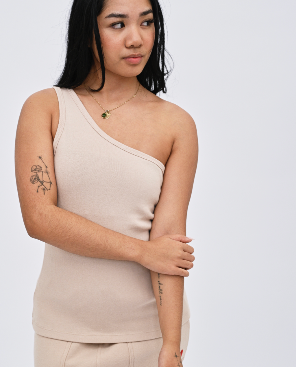Suri one shoulder Tank Top
