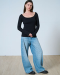 Taylor square neck Top