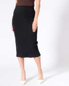 Vesta rib midi skirt
