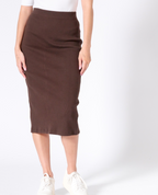 Vesta rib midi skirt