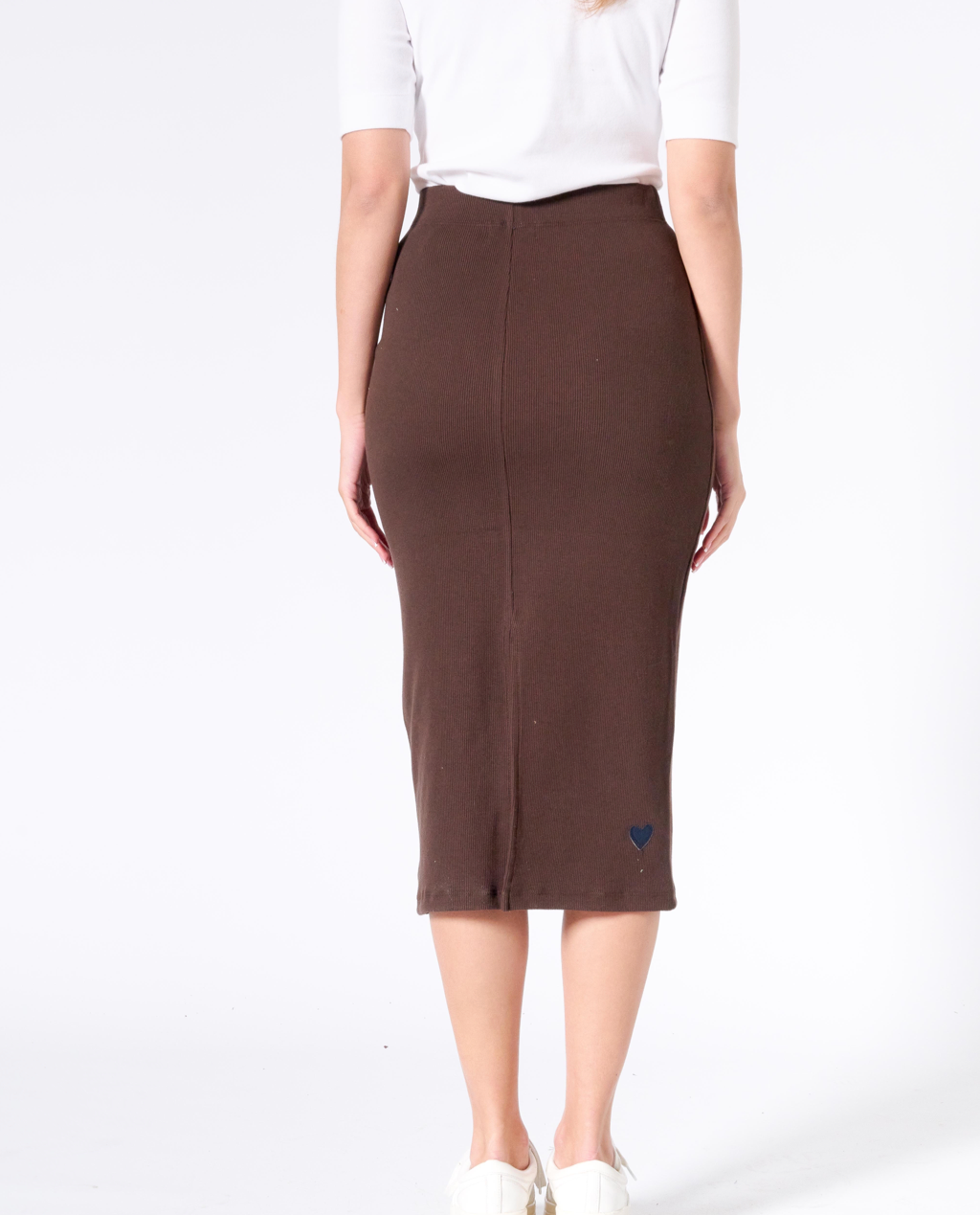 Vesta rib midi skirt