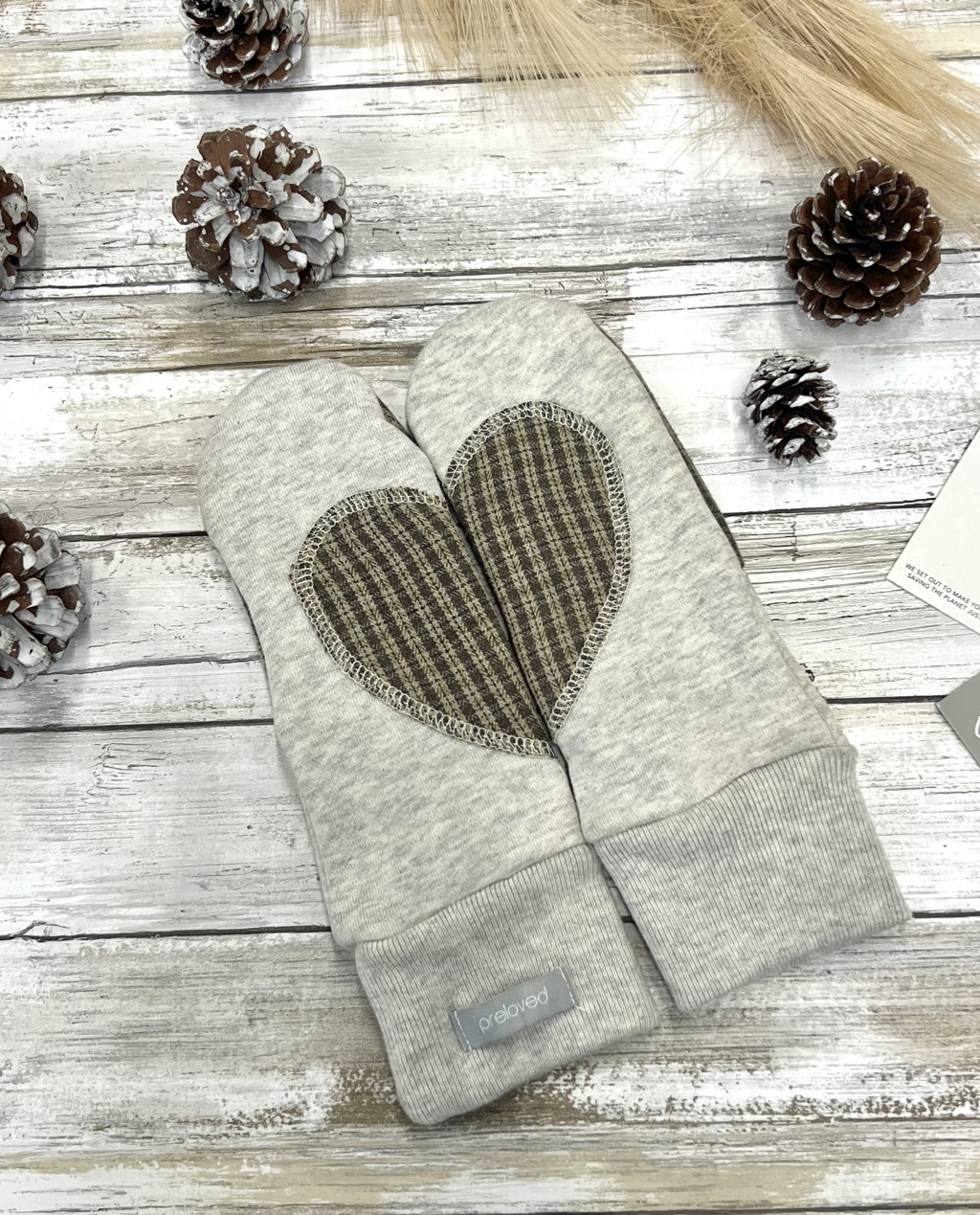 Ariel Mitts with Upcycled Flannel