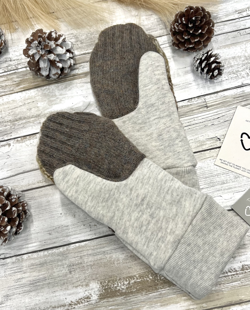 Skye Mitts with Upcycled Wool
