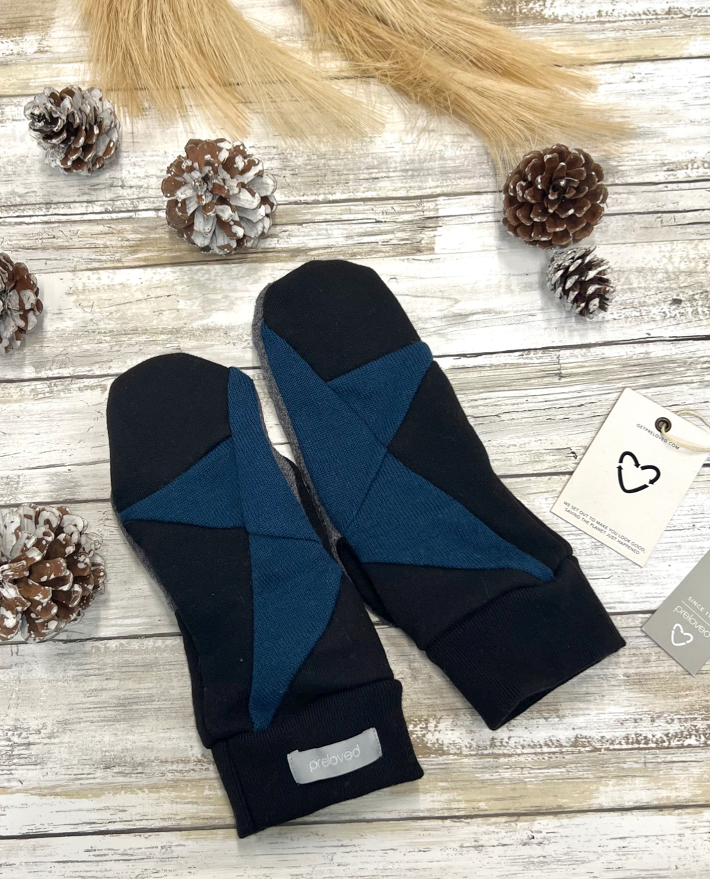 Skye Mitts with Upcycled Wool