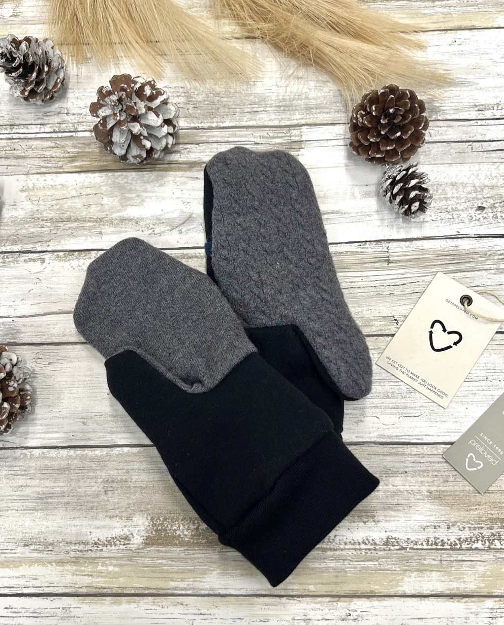 Skye Mitts with Upcycled Wool