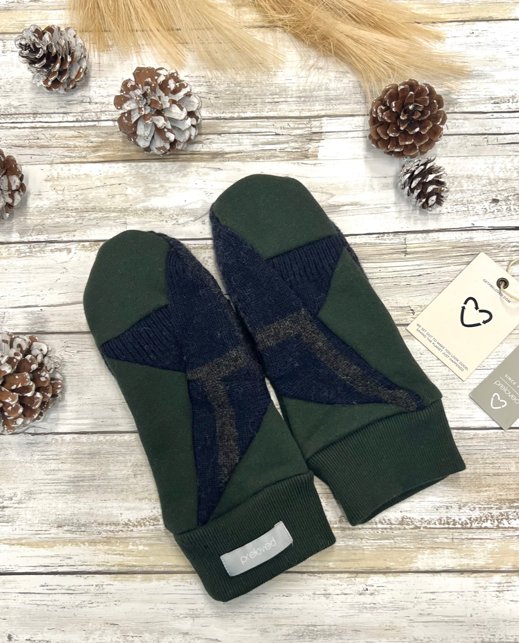 Skye Mitts with Upcycled Wool