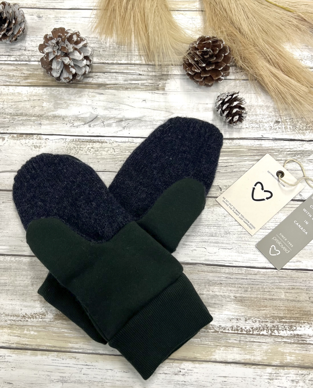 Skye Mitts with Upcycled Wool