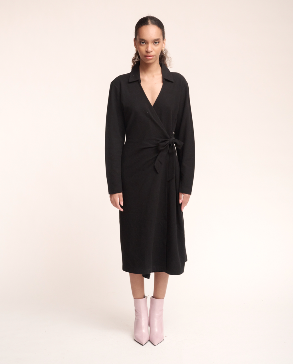 Anok wrap midi dress