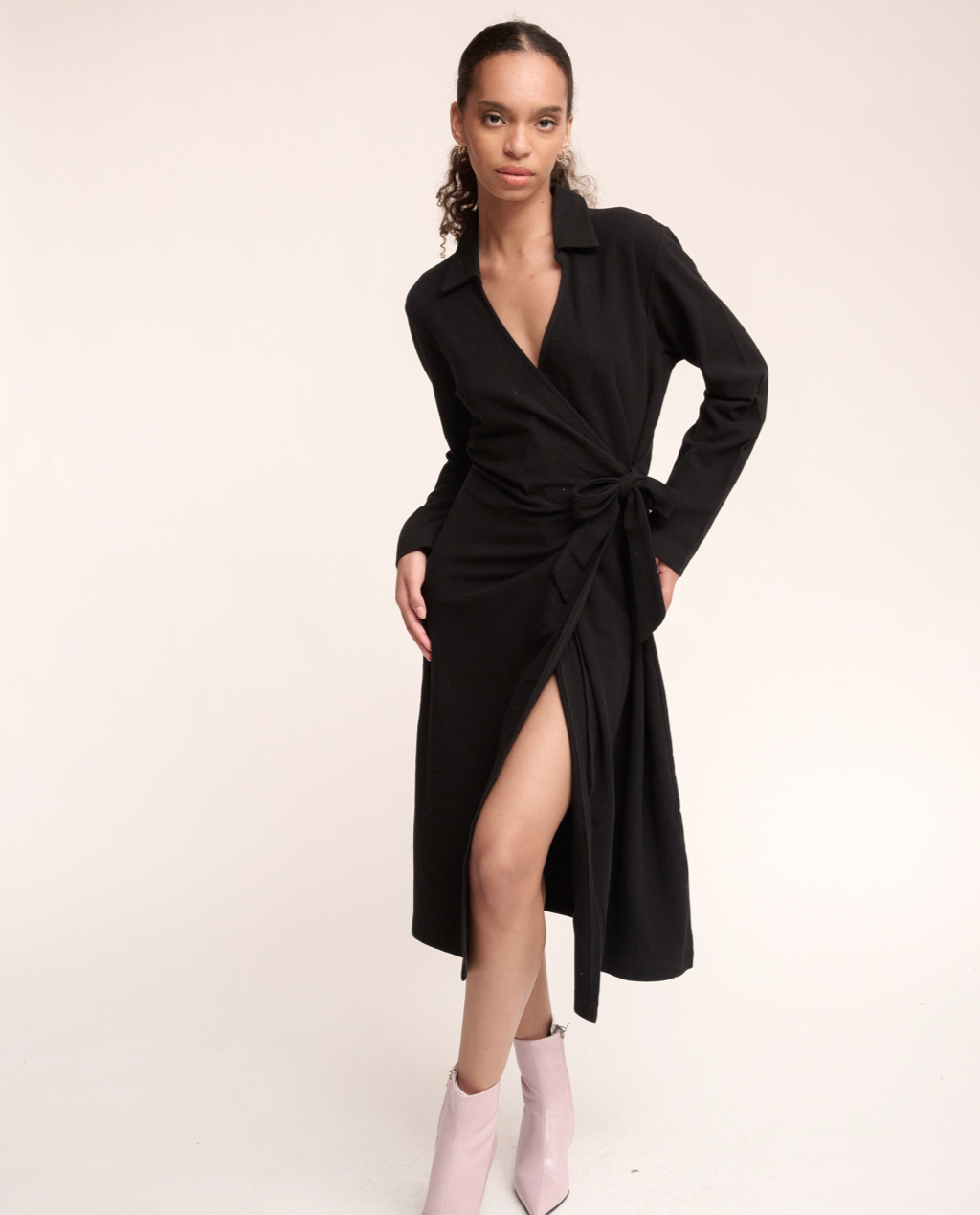 Anok wrap midi dress