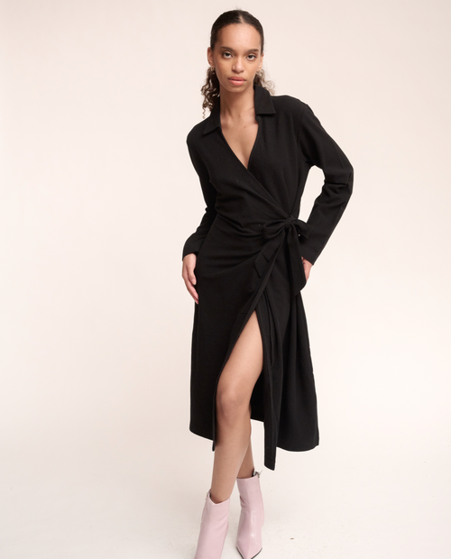 Anok wrap midi dress