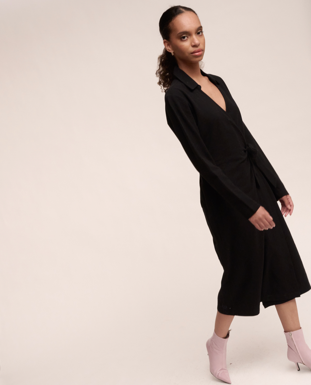 Anok wrap midi dress