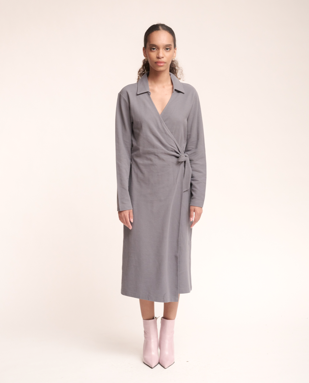 Anok wrap midi dress