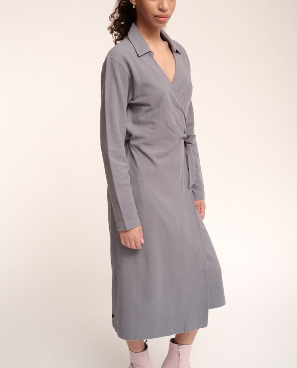 Anok wrap midi dress