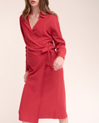 Anok wrap midi dress
