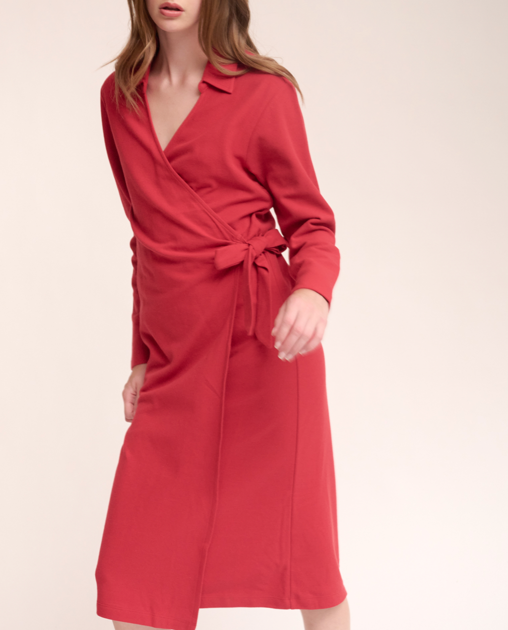 Anok wrap midi dress