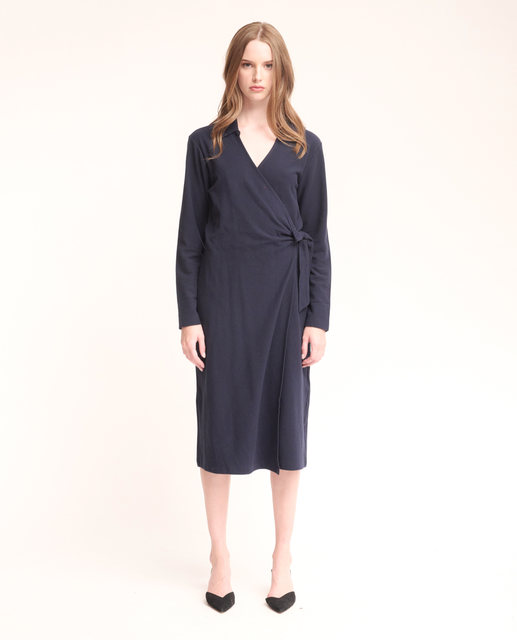 Anok wrap midi dress