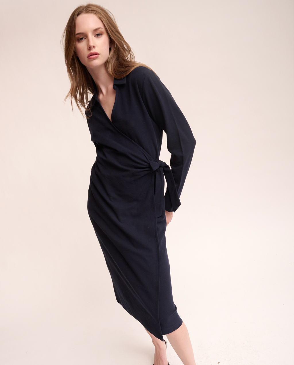 Anok wrap midi dress