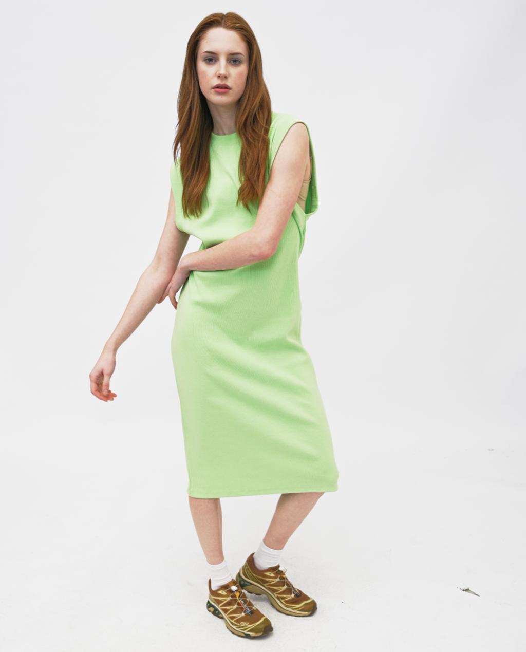 Wren drop sleeve midi dress