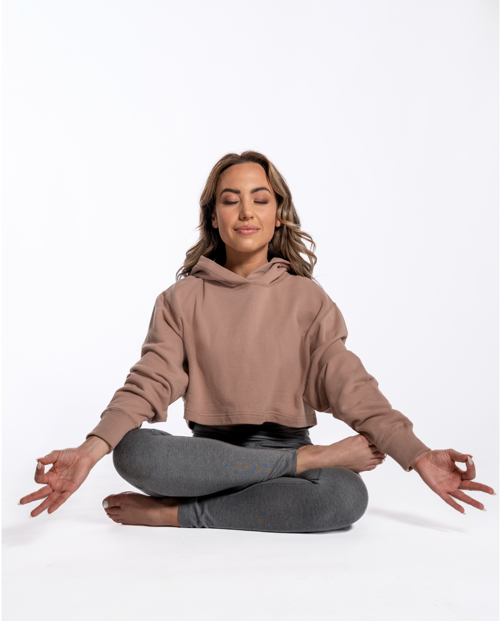 NS x preloved - Barbell Cropped Hoodie