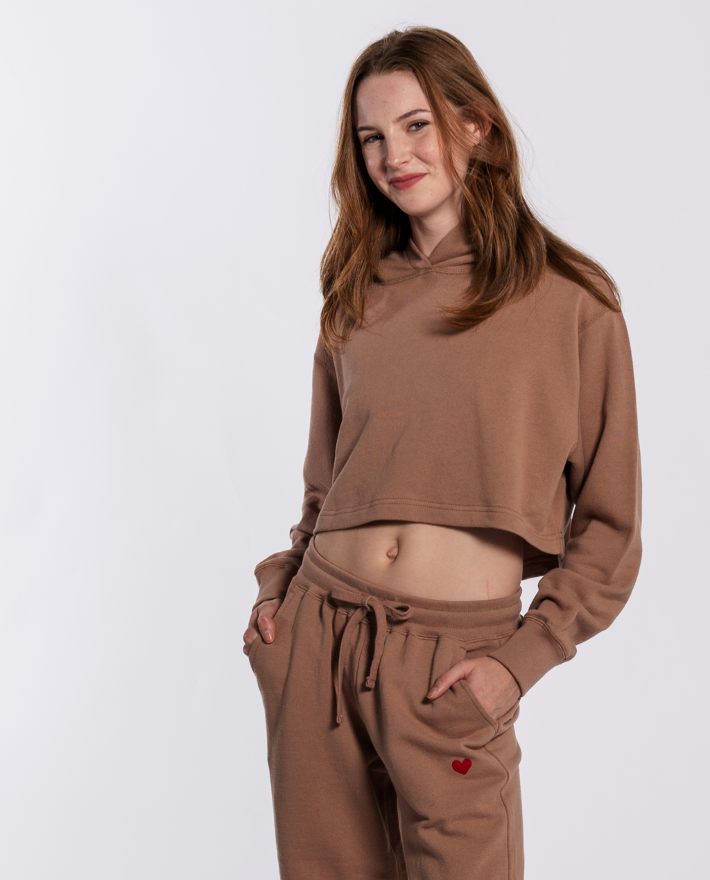 NS x preloved - Barbell Cropped Hoodie