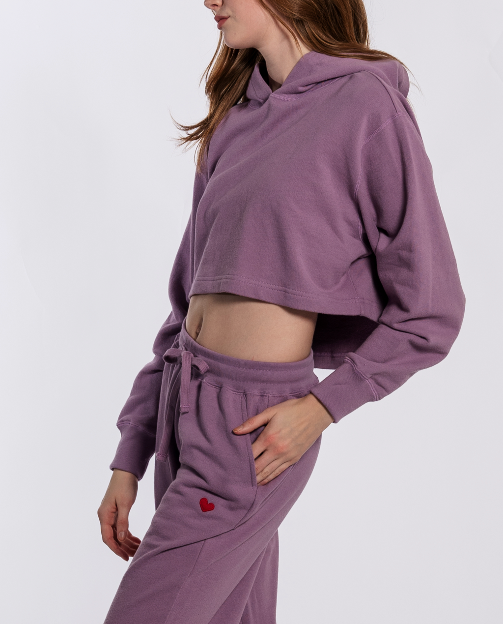 NS x preloved - Barbell Cropped Hoodie