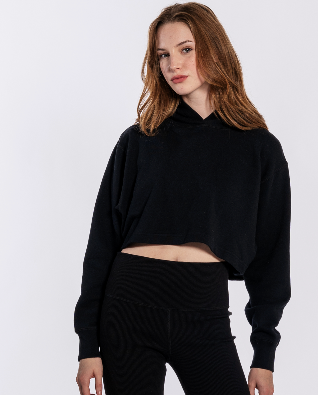 NS x preloved - Barbell Cropped Hoodie