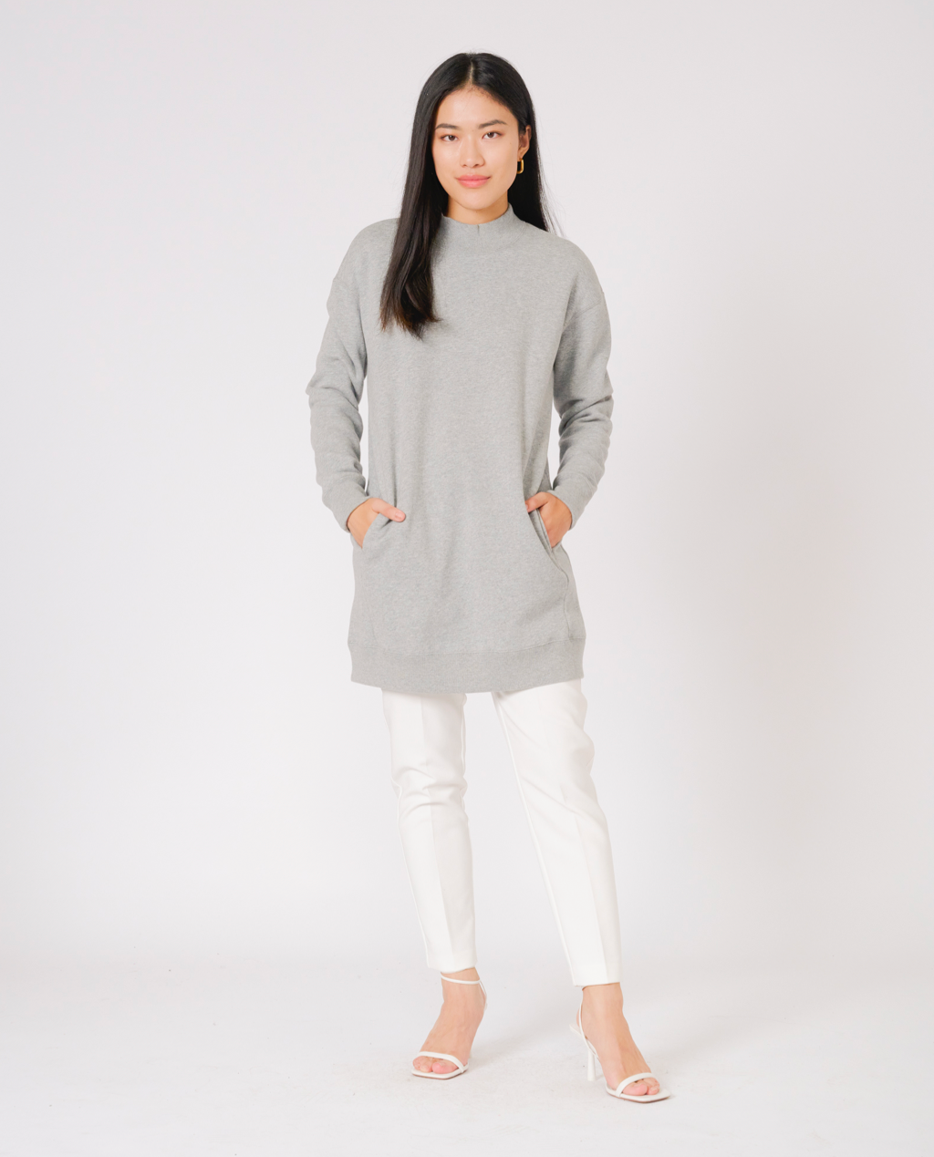 Claire High-Neck Tunic Dress