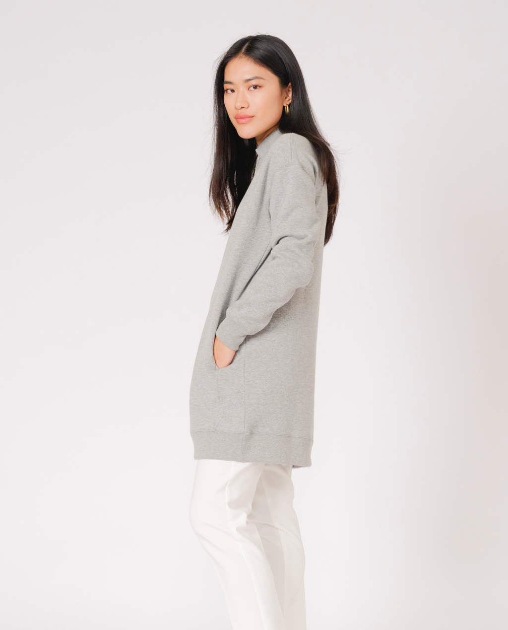 Claire High-Neck Tunic Dress