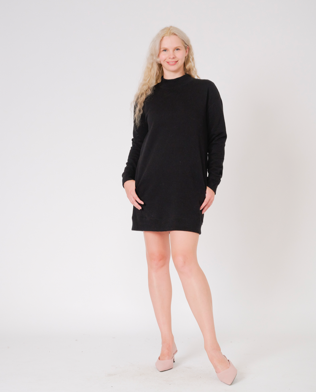 Claire High-Neck Tunic Dress
