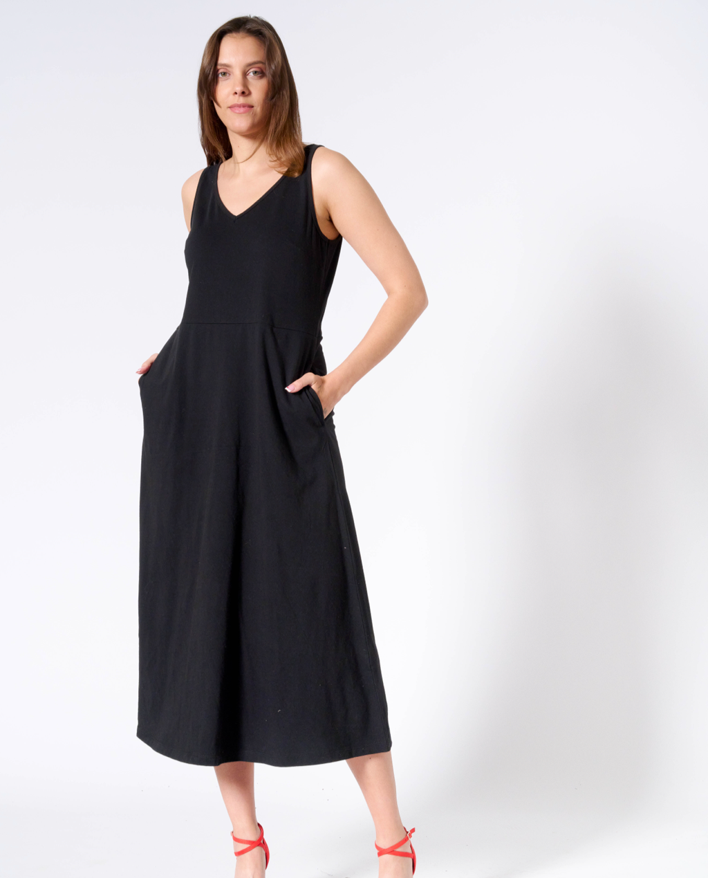 Joyce V-neck long dress