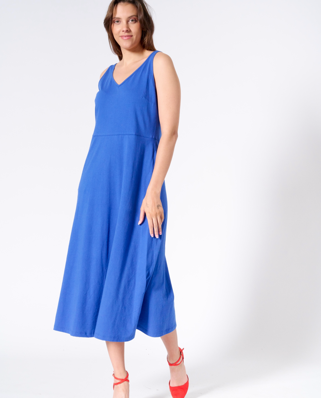 Joyce V-neck long dress
