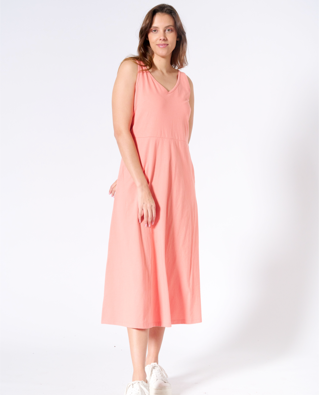 Joyce V-neck long dress