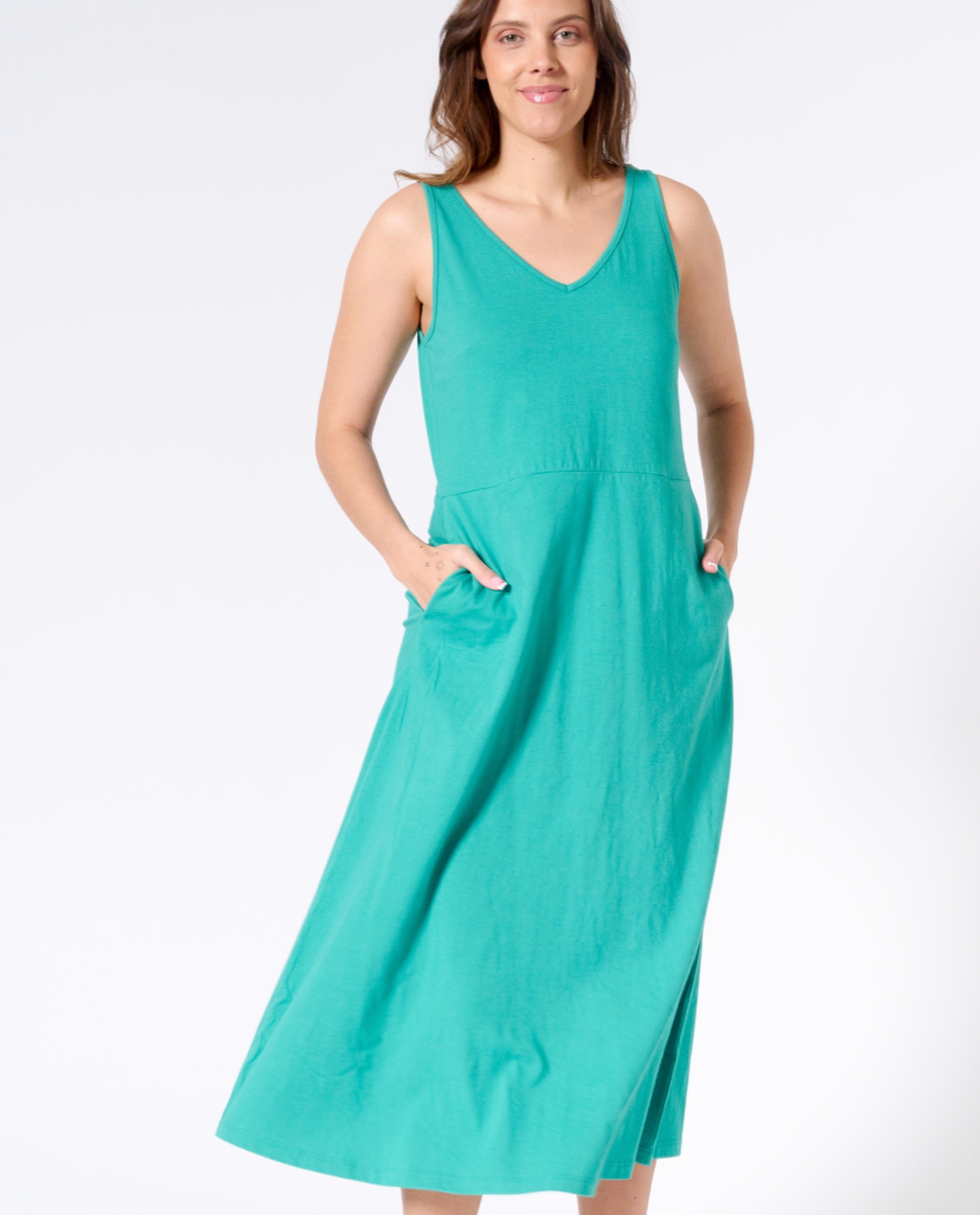Joyce V-neck long dress